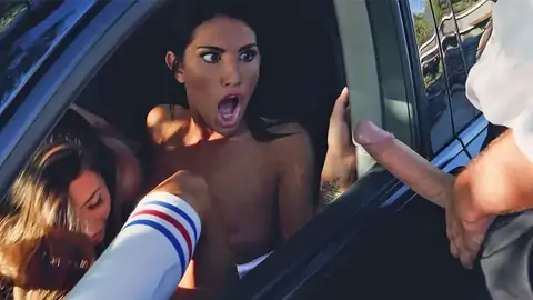 The cop showcases his penis 2 a duo of lesbos