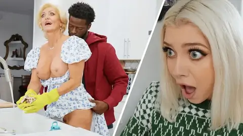Ash-blonde GILF is smashed in the standing doggystyle-fashion