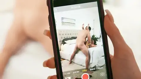 Ultra-cute ash-platinum-blonde teenager notices a truly massive man sausage