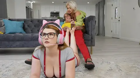 The blonde COUGAR is torn up by a BIG BLACK COCK in the kitchen