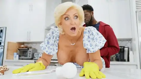 Light-Haired GILF is poked in the standing rear end style