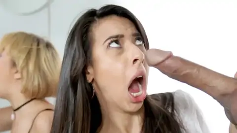 Black-haired and a light-haired are sharing firm-ons in a 4-way