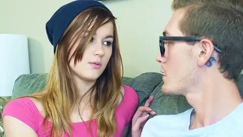 The light-haired teenage is measuring the spunk-pump of her bf