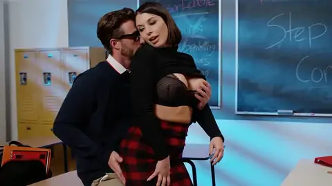 Ultra-kinky tutor has tear up-a-thon in the standing doggie-style stance